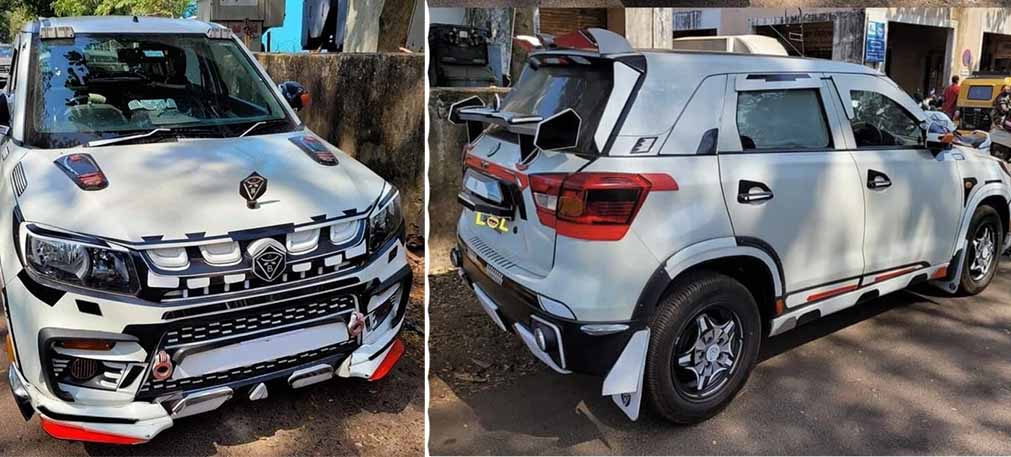 weird modified maruti vitara brezza