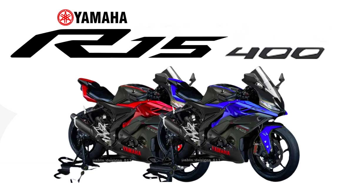 yamaha r15 400cc images red blue front three quarters