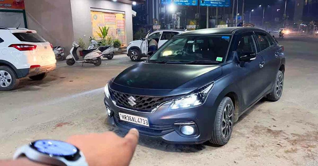 2022 maruti baleno matte black wrap ppf wrap