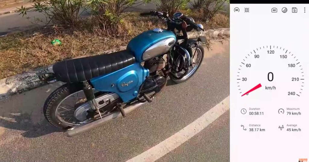 40 year old Rajdoot's top-speed and mileage test