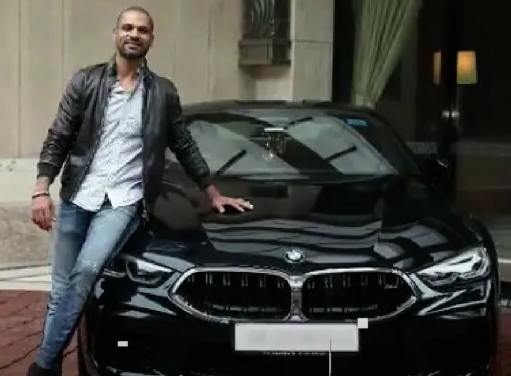 Shikhar Dhawan with Bmw M8