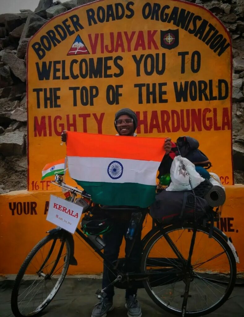 Man Cycle Kashmir Kerala