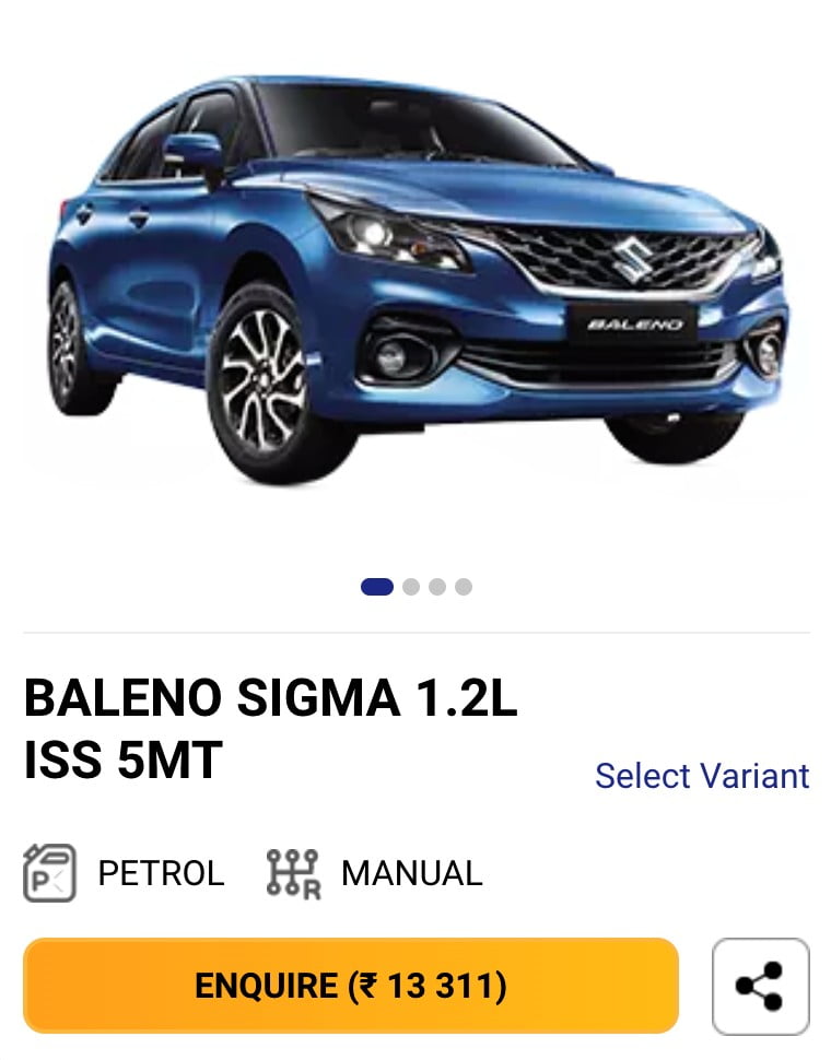 Own Maruti Baleno Buying