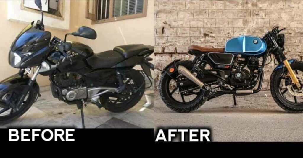 Bajaj Pulsar Modified to Bmw Cafe Racer