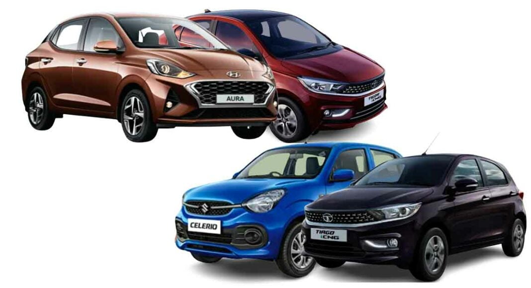 best cng cars from maruti hyundai tata motors
