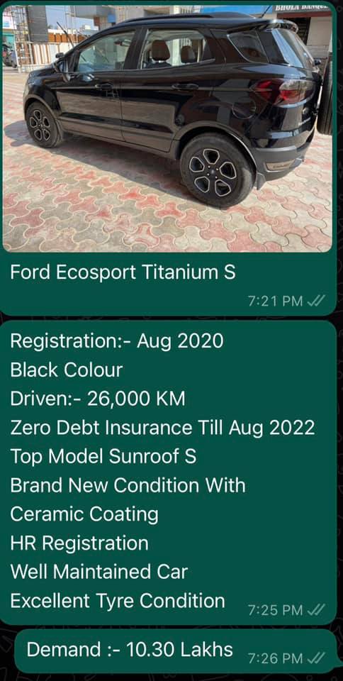 ford ecosport titanium s for sale