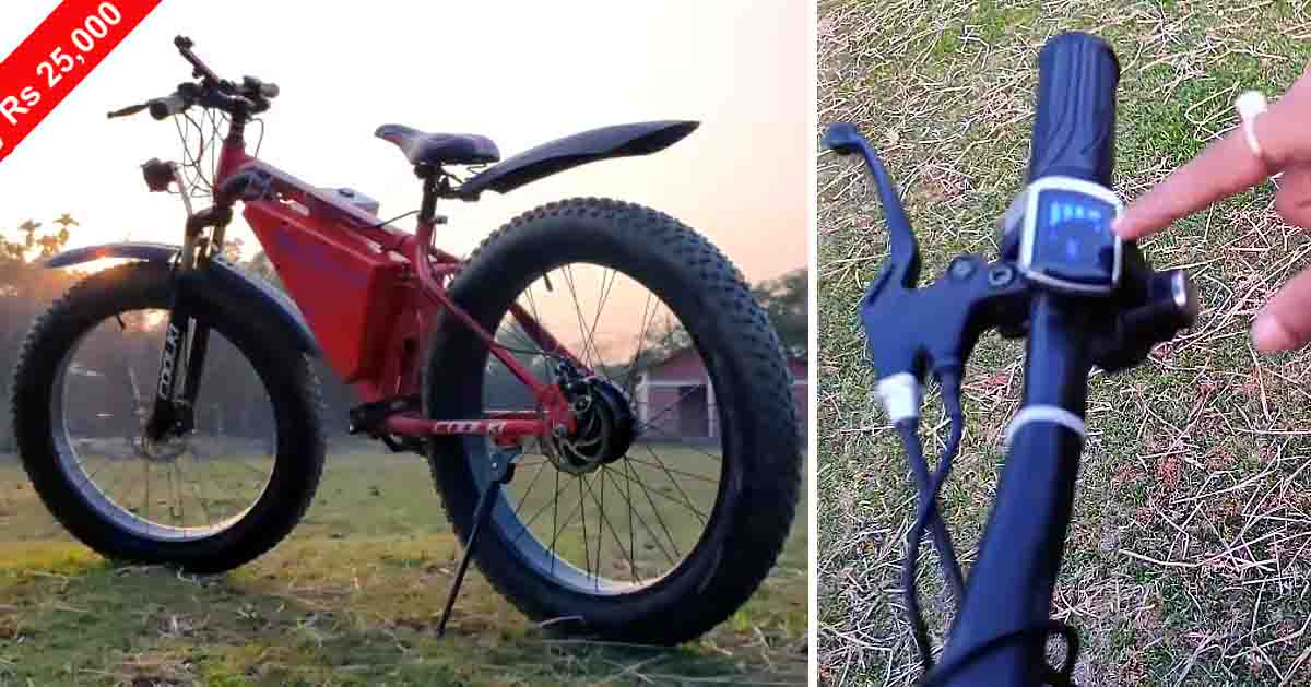home made electric cycle rs 25000