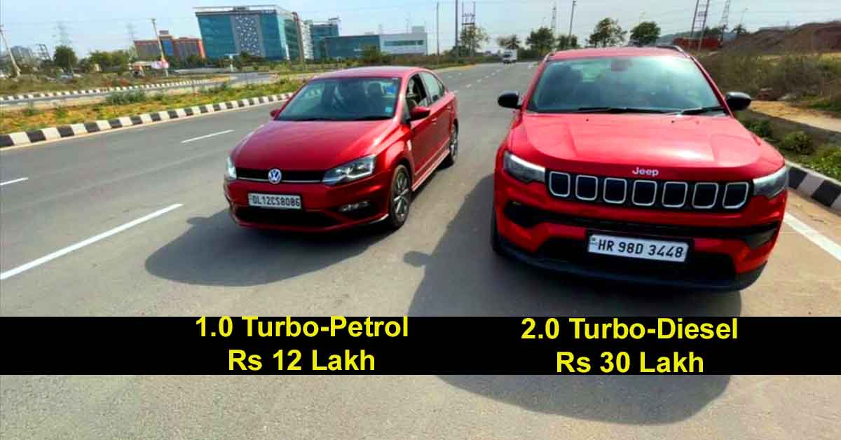 Jeep Compass vs VW Vento drag race