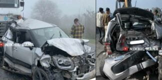 Maruti Ignis Sandwiched Between Trucks, Keeps Driver Safe