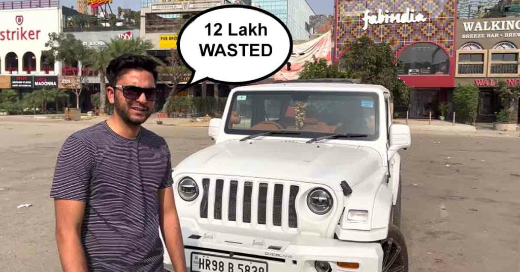 modified mahindra thar issues 12 lakh wasted