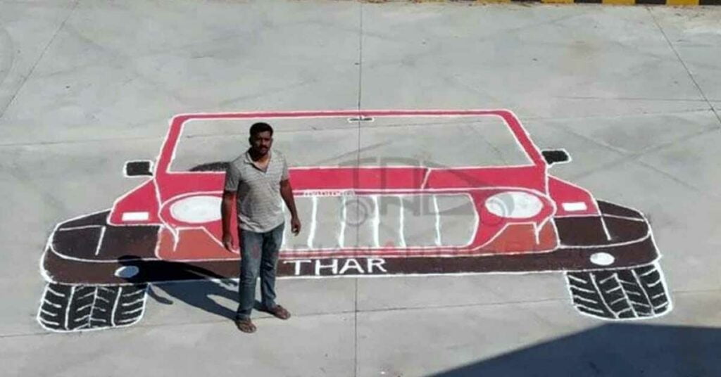 New Mahindra Thar Rangoli Car Blog India New Mahindra Thar Rangoli