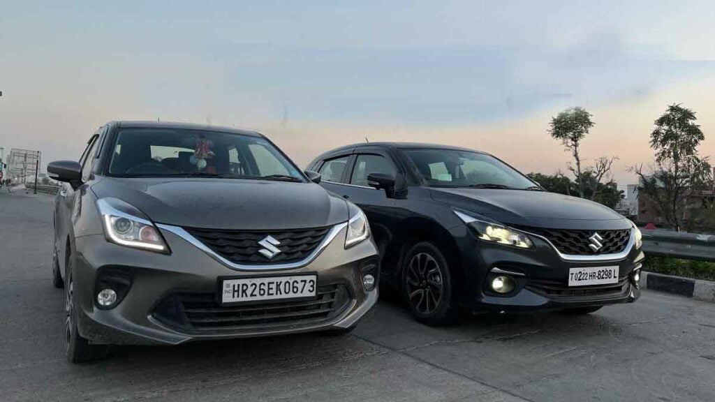 new maruti baleno vs old model drag race