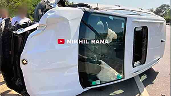 Skoda Kushaq Turns Turtle As Rear Wheel Gets Dislodged at 70 KMPH