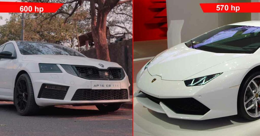 skoda octavia vrs vs lamborghini huracan