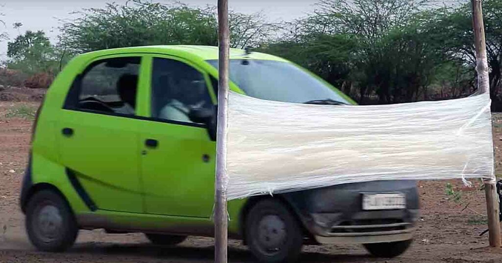 tata nano vs plastic foil wall