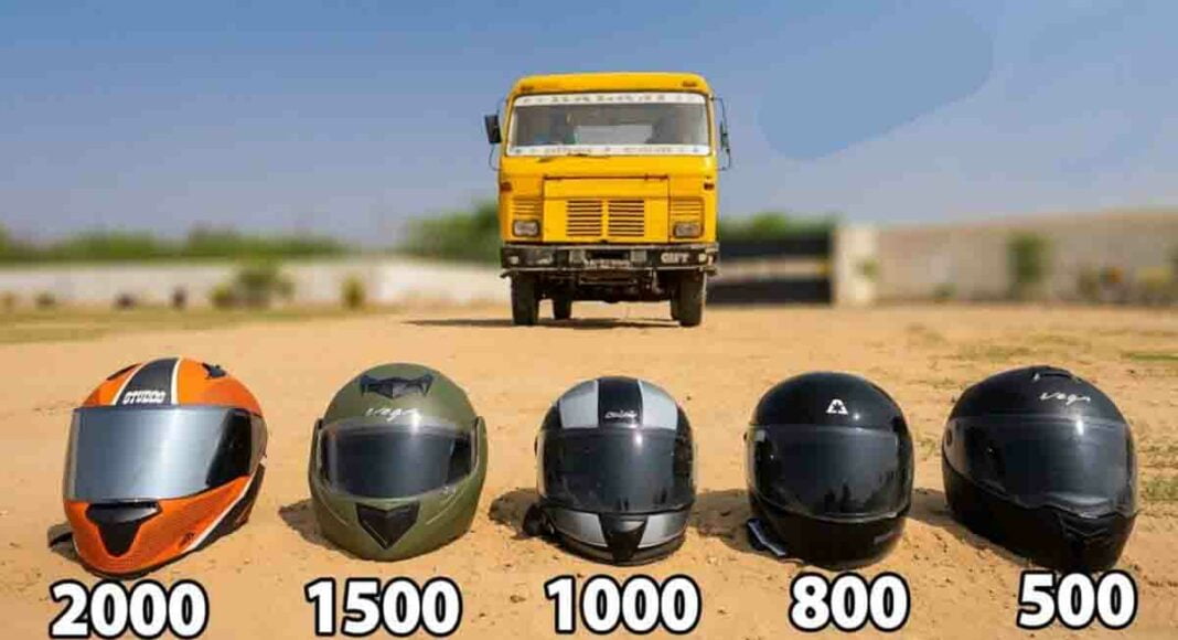 truck vs helmets