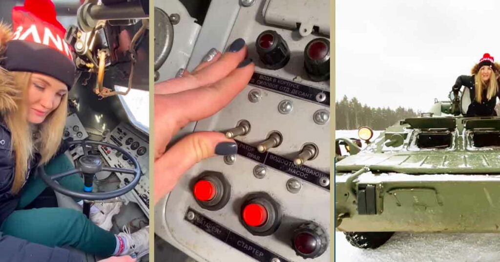 vlogger teaches how to drive captured russian vehicles