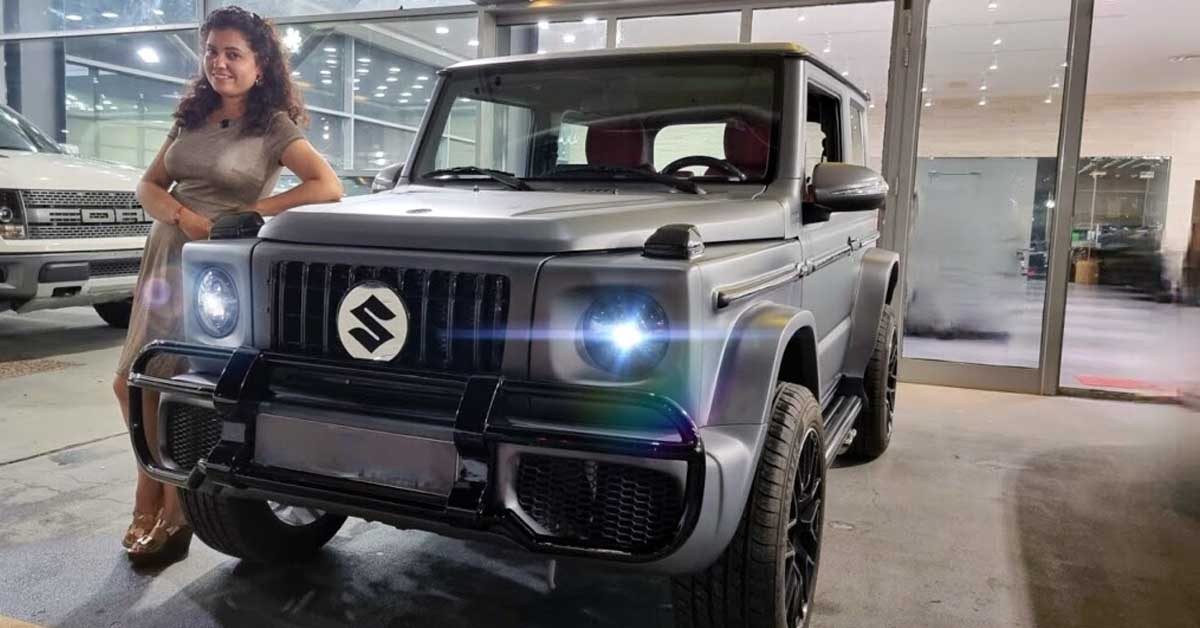 g-wagon inspired suzuki jimny indian vlogger