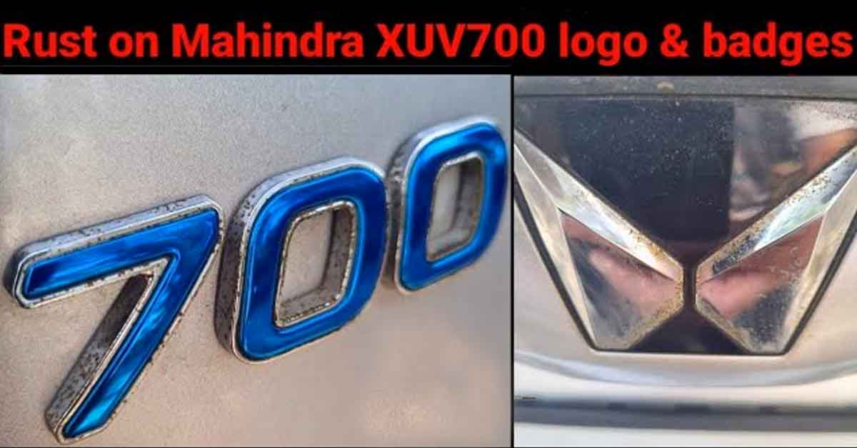 mahindra xuv700 badges logo rust