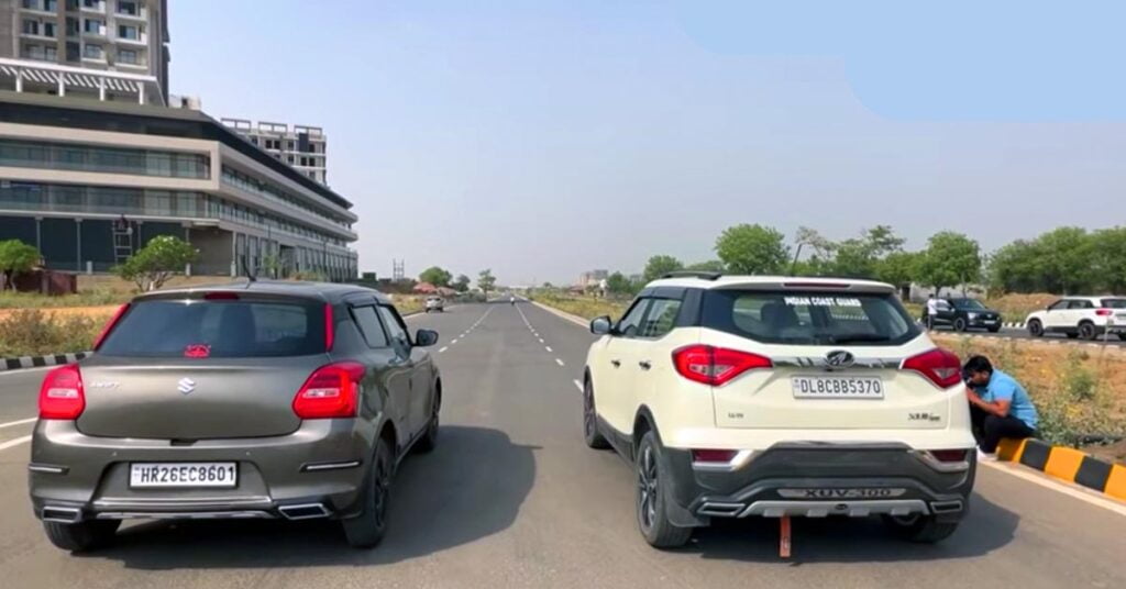 maruti swift vs mahindra xuv300 drag race