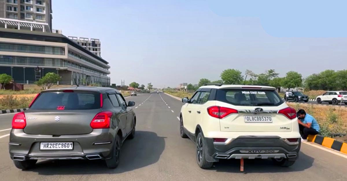 maruti swift vs mahindra xuv300 drag race