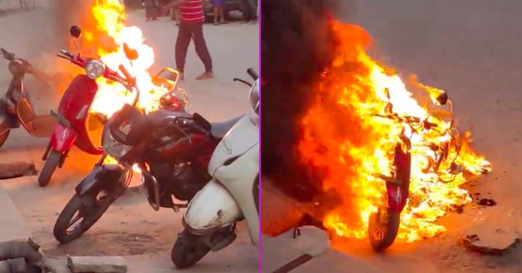 pure ev electric scooter fire warangal