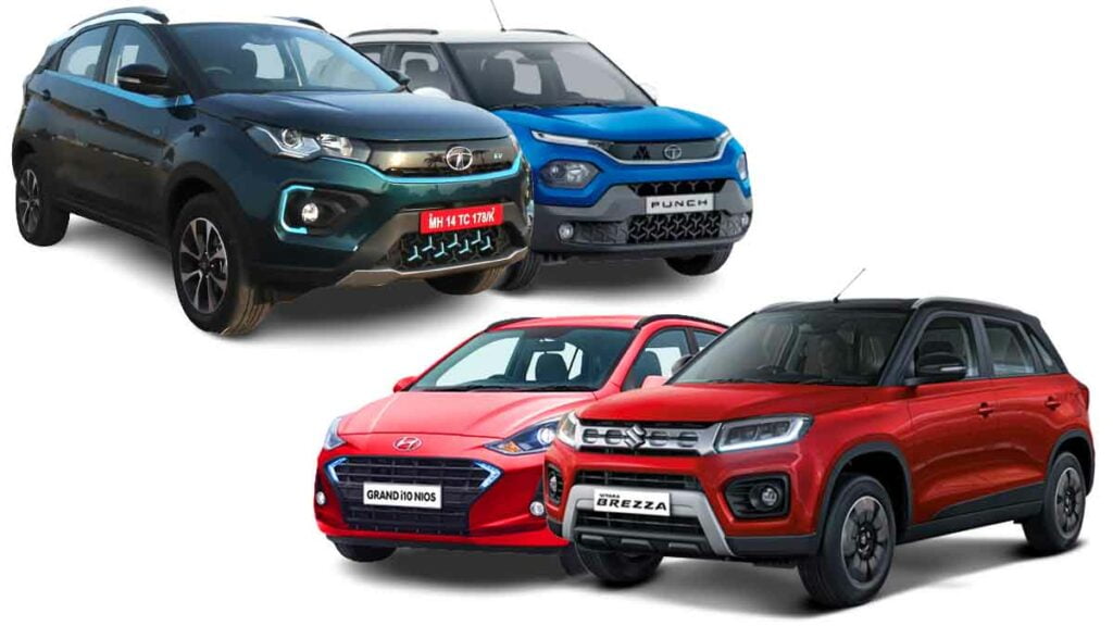 tata nexon punch maruti brezza grand i10 nios