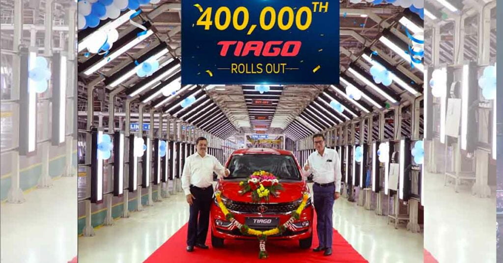 tata tiago 4 lakh production milestone