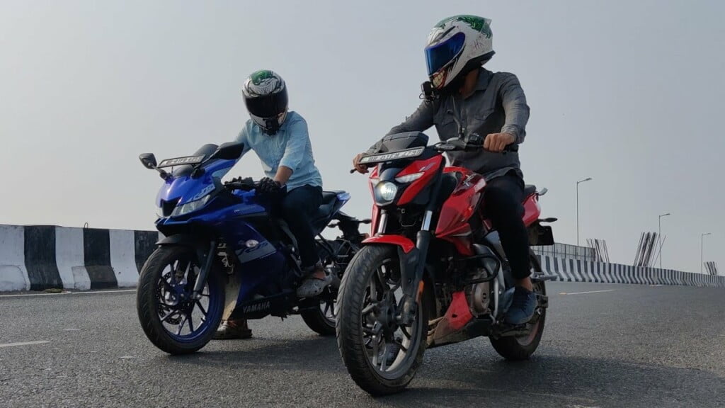 Pulsar r15 drag race Car Blog India Pulsar R15 Drag Race