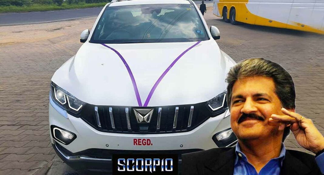 anand mahindra new scorpio launch