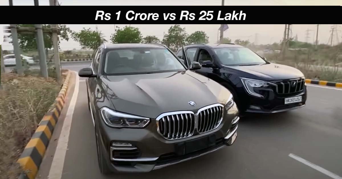 bmw x5 vs mahindra xuv700 drag race