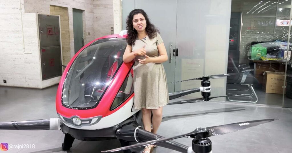 indian vlogger flying car