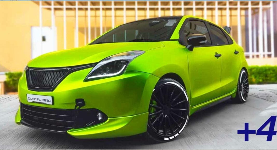 lime green wrap maruti baleno