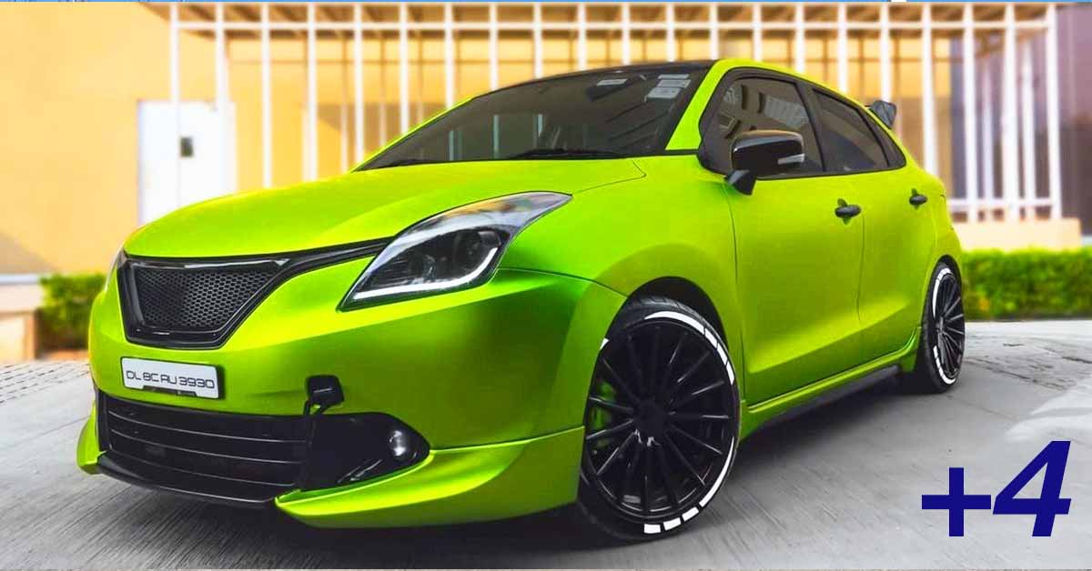 lime green wrap maruti baleno