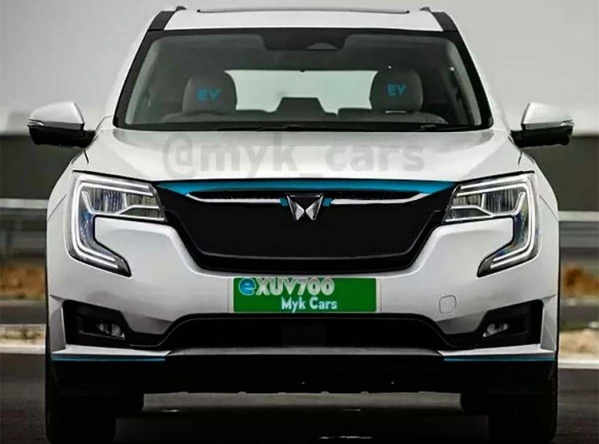 mahindra xuv700 ev front rendering