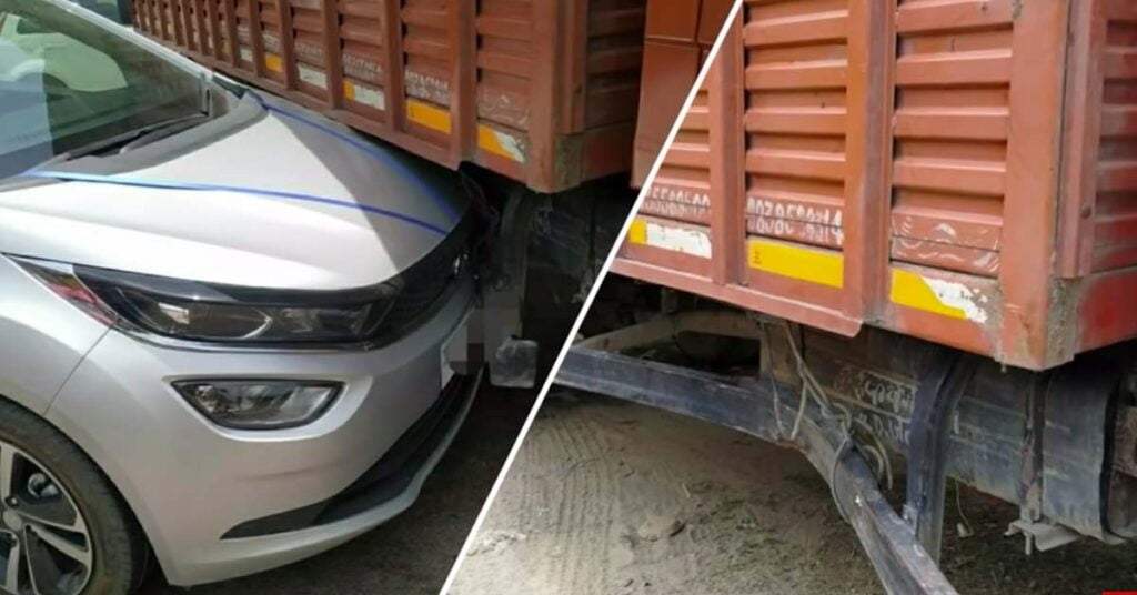 tata altroz vs truck build quality accident