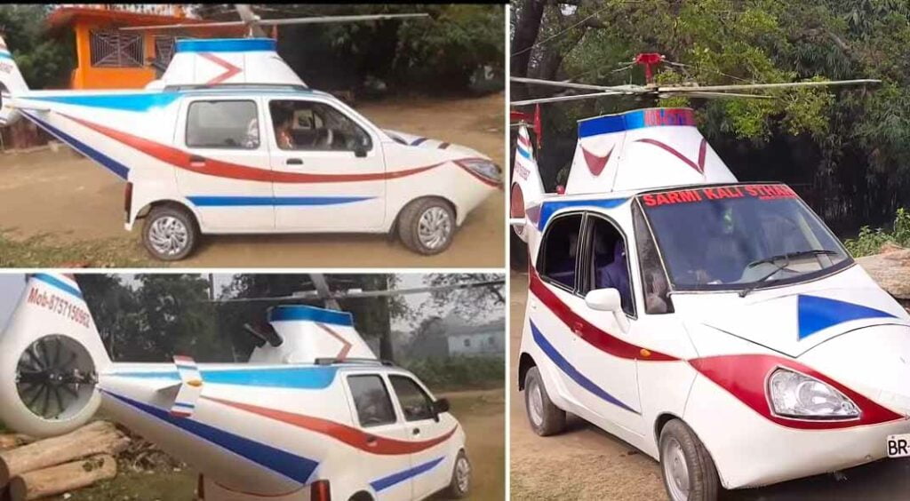 Tata Nano and Maruti WagonR Turned Into Helicopter