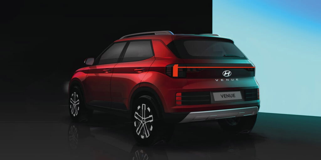 2022 Hyundai Venue facelift Rear Three Quarters