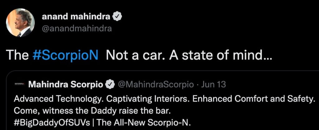 Anand Mahindra Scorpio N