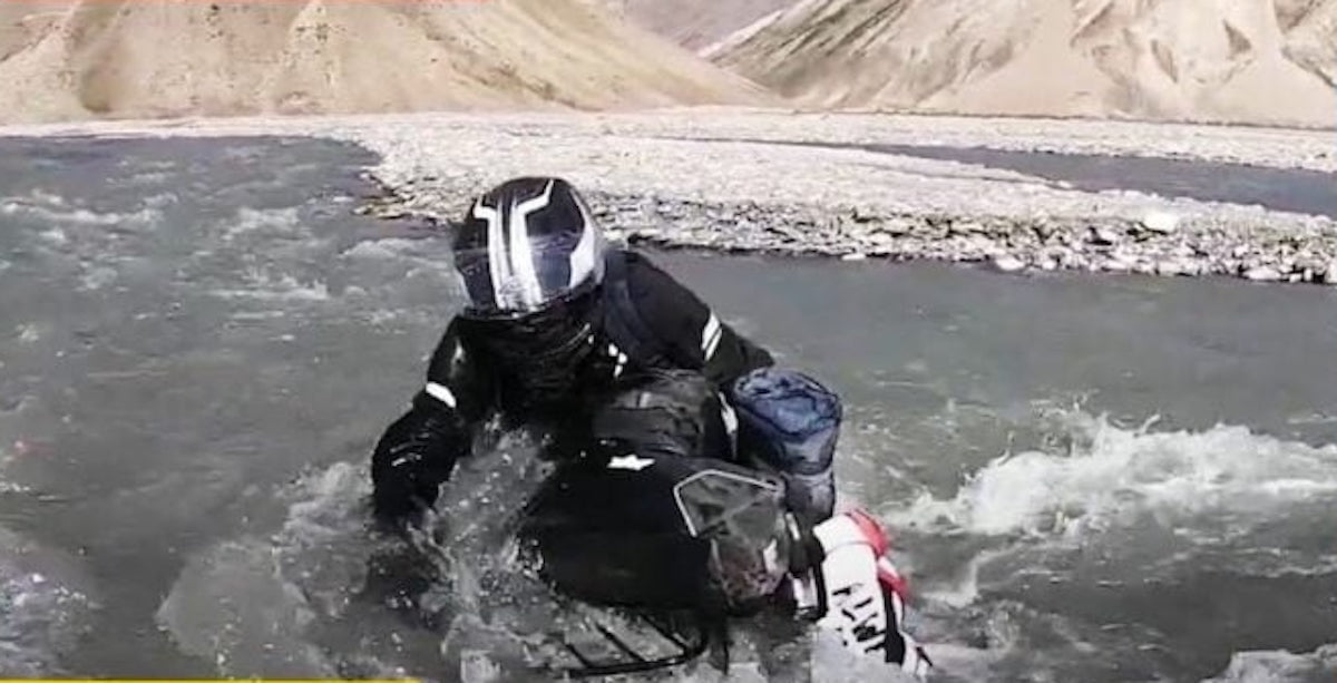 Bajaj Dominar Waist-Deep River