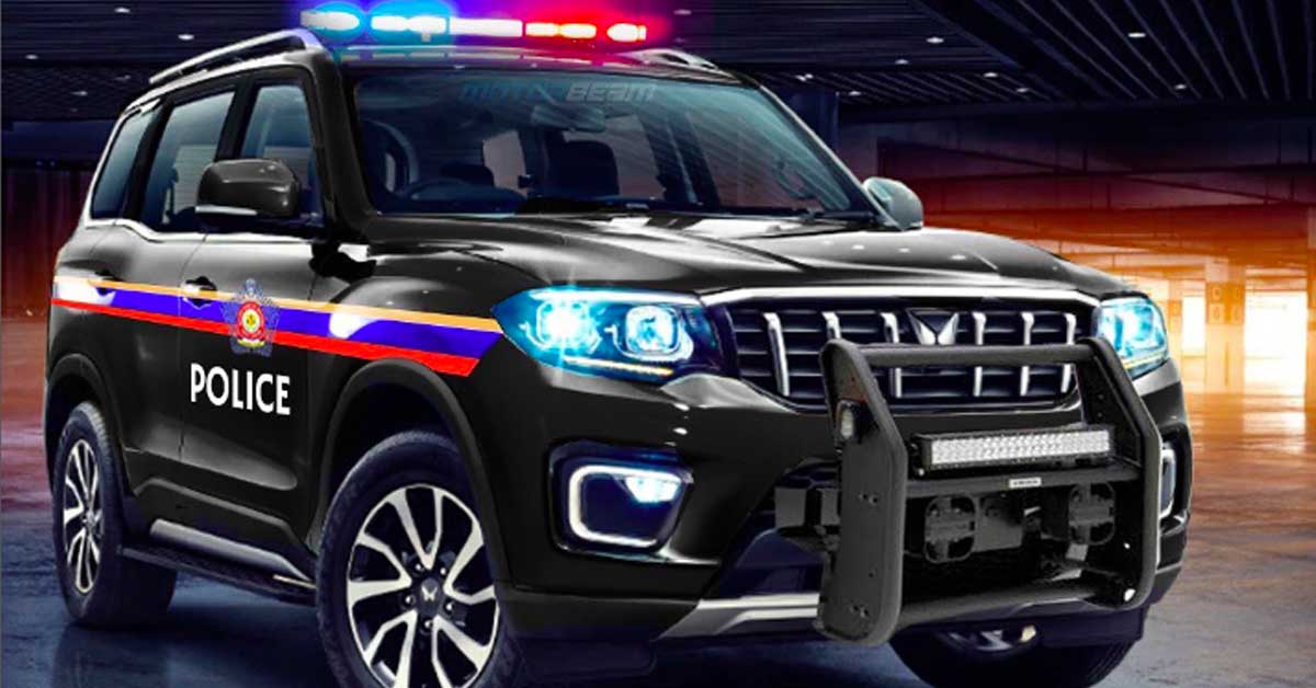 2022 Mahindra Scorpio N in Police Car Livery
