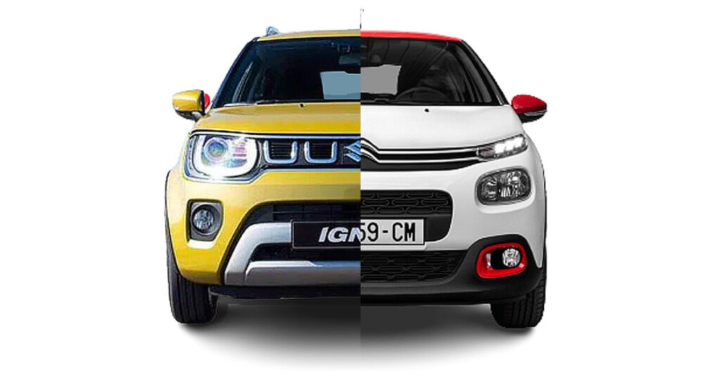 citroen c3 vs maruti ignis comparison