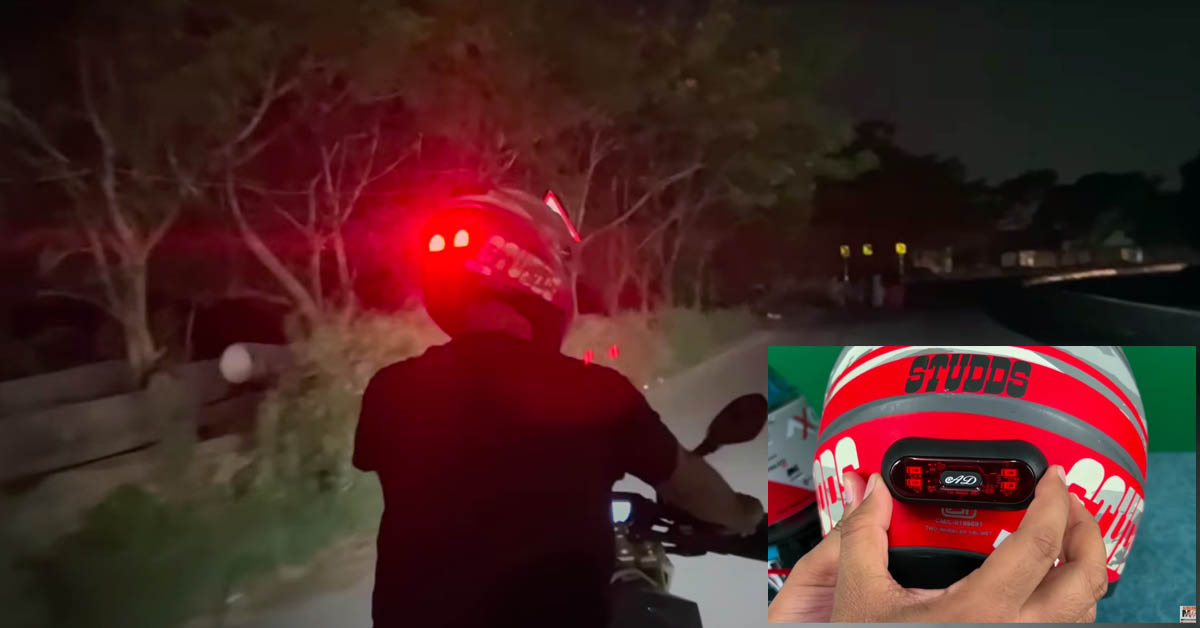 helmet led lights night riding safer