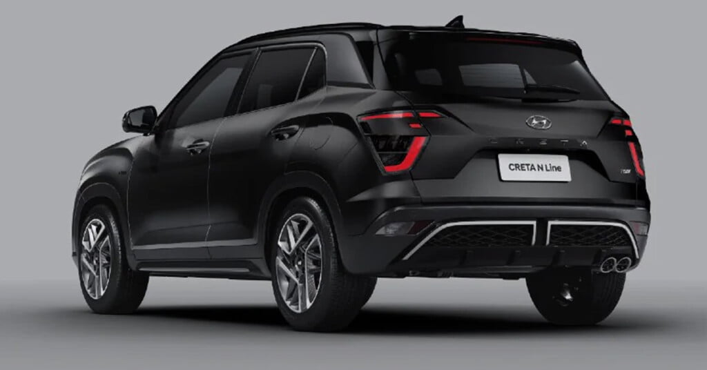 hyundai creta n-line dark edition rear three quarters