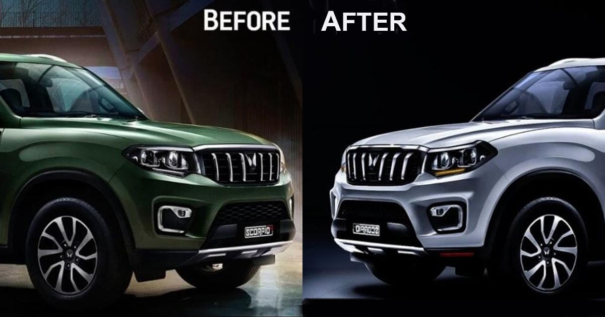 mahindra scorpio n facelift before after