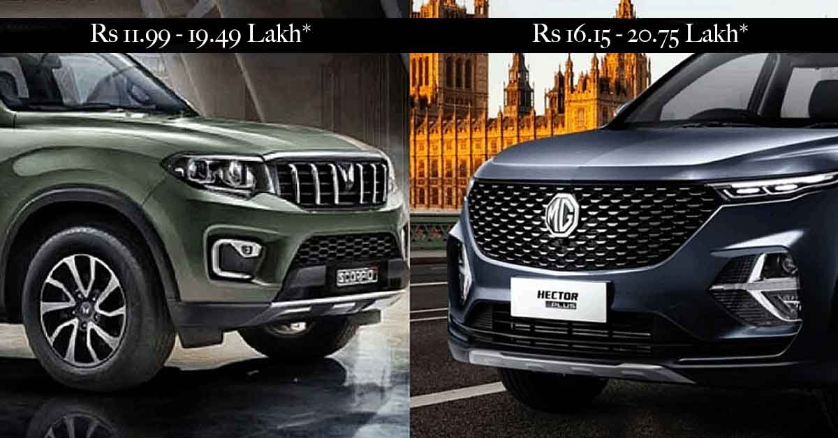 mahindra scorpio n vs mg hector plus