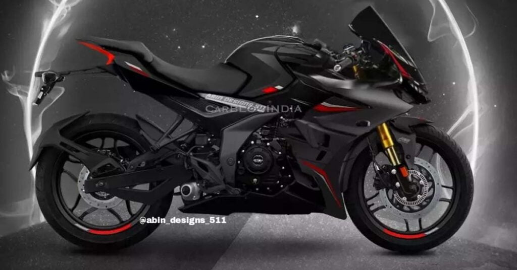 Next Gen Bajaj Pulsar RS200 black-red paint