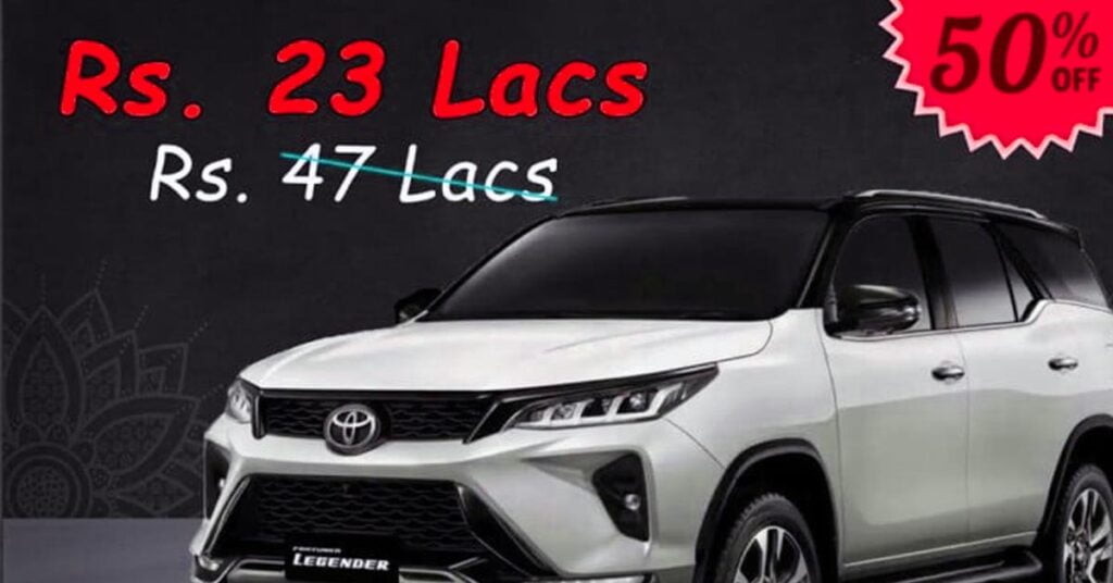 save 24 lakh on toyota fortuner