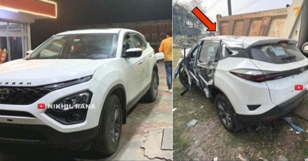tata harrier accident immediately after delivery