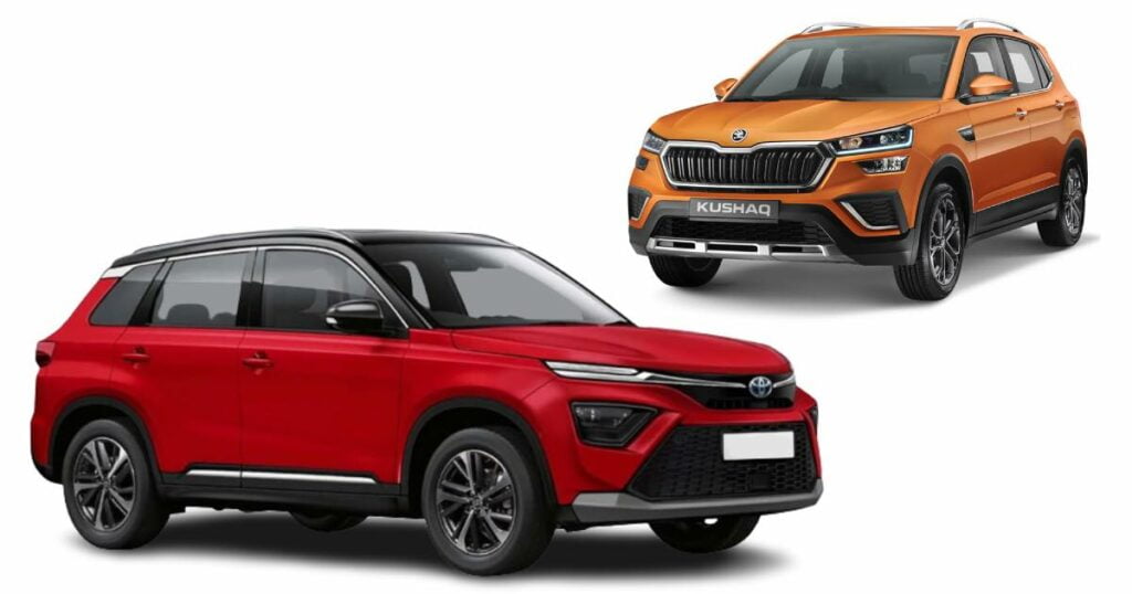 Toyota Hyryder Skoda Kushaq Comparison